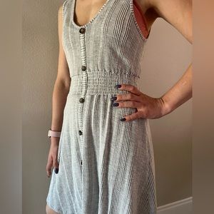 Grey linen dress